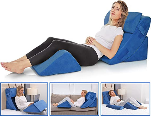 Double Leg Elevation Pillow Post Surgery Leg Pillow | Ankle Knee Surgery –  Memory Foam Leg Rest Support Pillow for Injuries, Leg Pain, Hip, Knee Pain