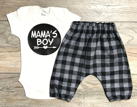 baby boy plaid outfit