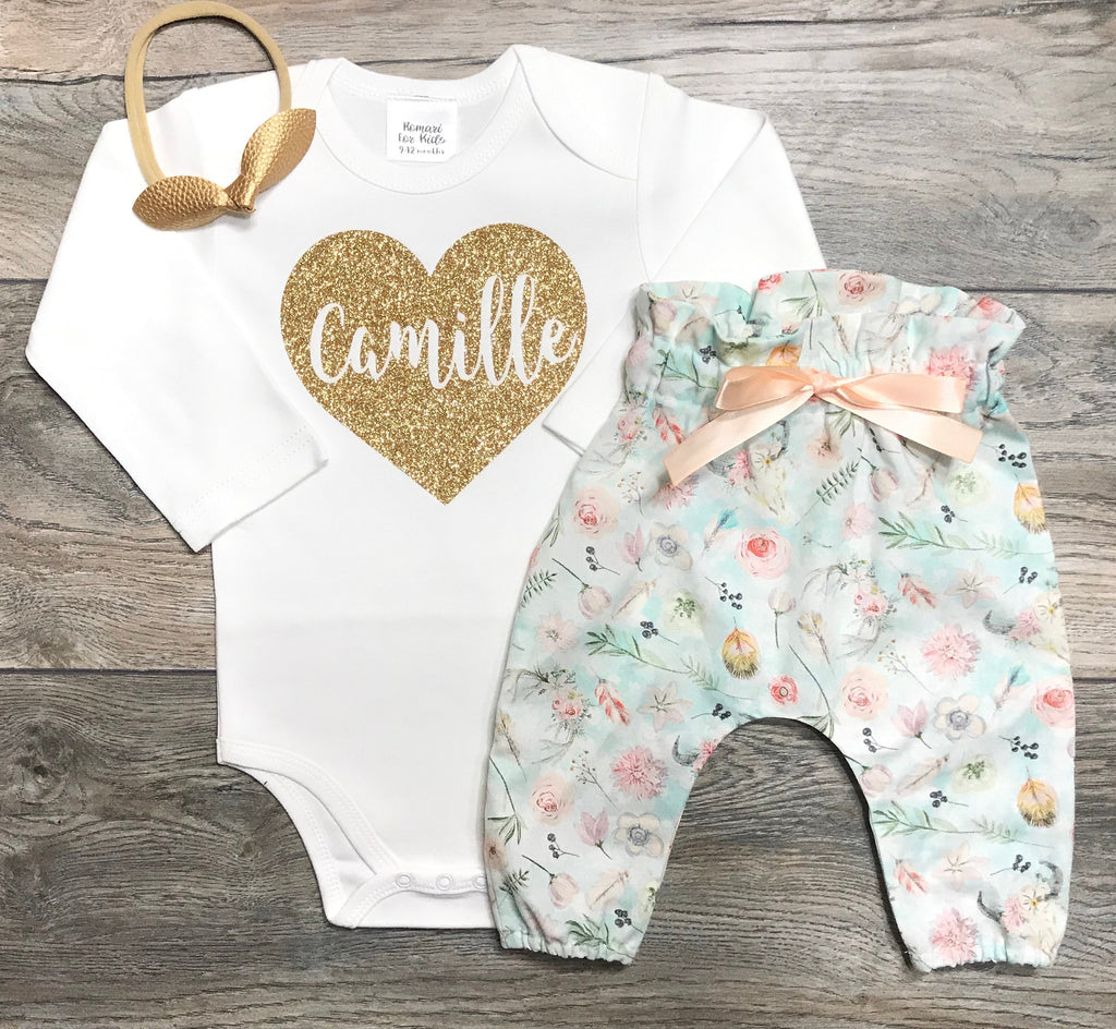 newborn outfit with name