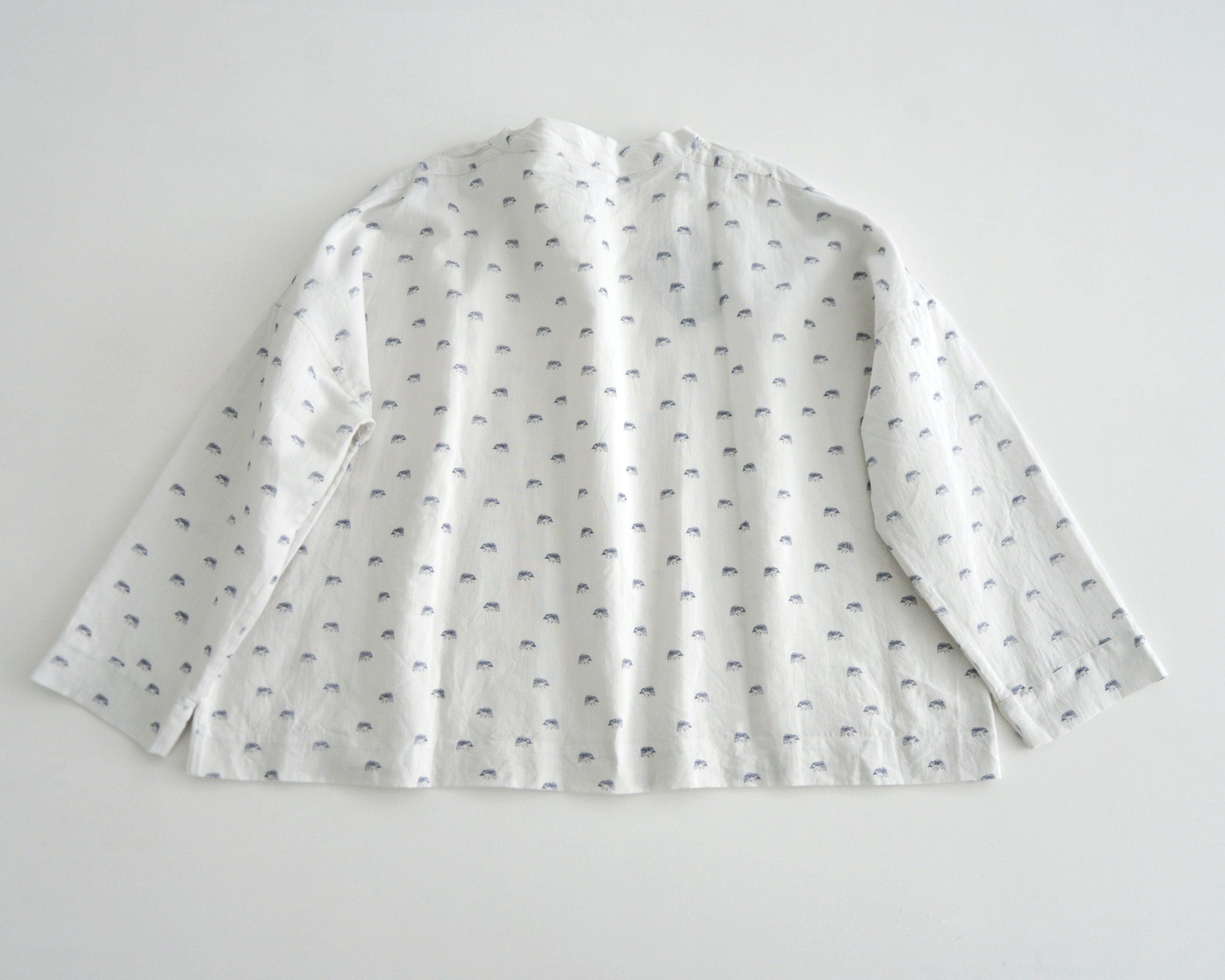 ARTS & SCIENCE／Stand collar box shirt OOP L/S (Blue navy ...