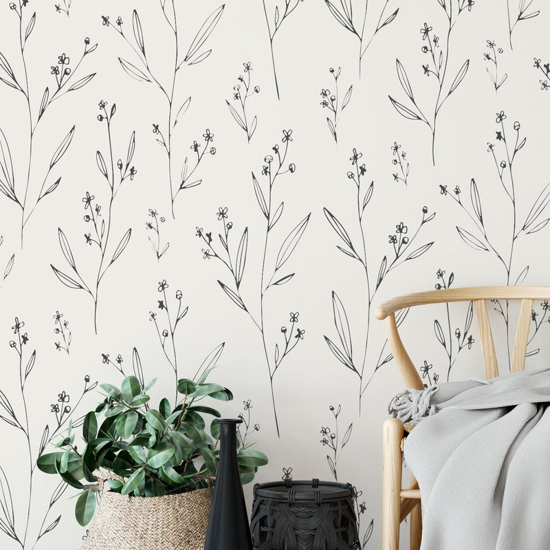 floral print wallpaper