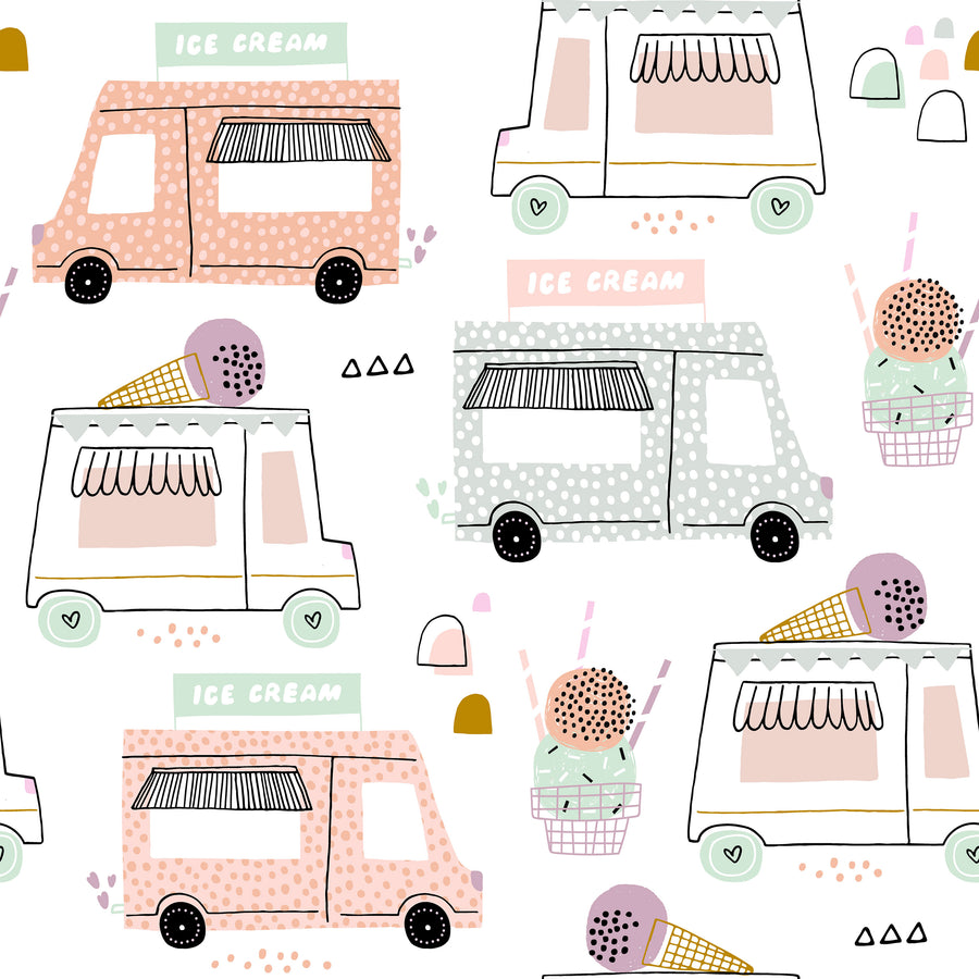 Kids Ice Cream Truck Wallpaper
