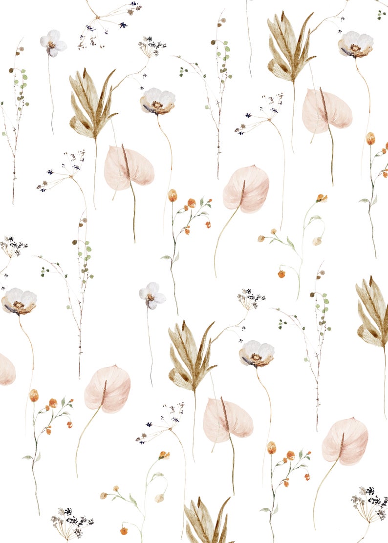 Aesthetic minimalist flower neutral wallpaper  Minimalist flowers  Floral wallpaper phone Flower graphic design