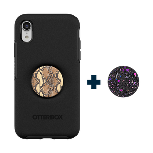 Sparkle Black PopGrip Otter + Pop Symmetry Series Case
