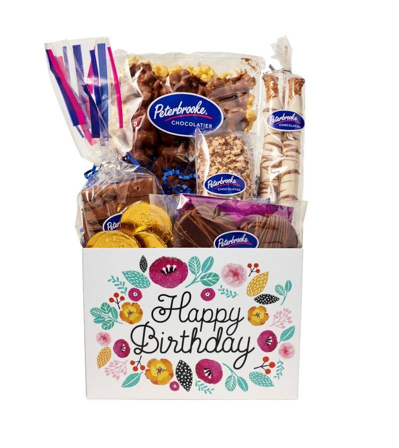 Happy Birthday Flowers Gift Box by Peterbrooke Chocolatier
