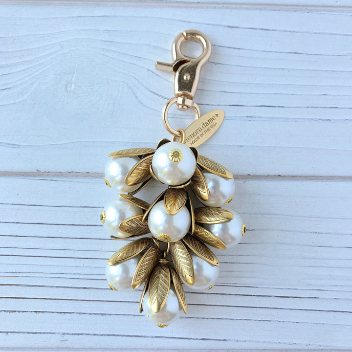 New Fashion Fabric Pearl Keychain With Flower From Lasjoyasmejores, $2.45