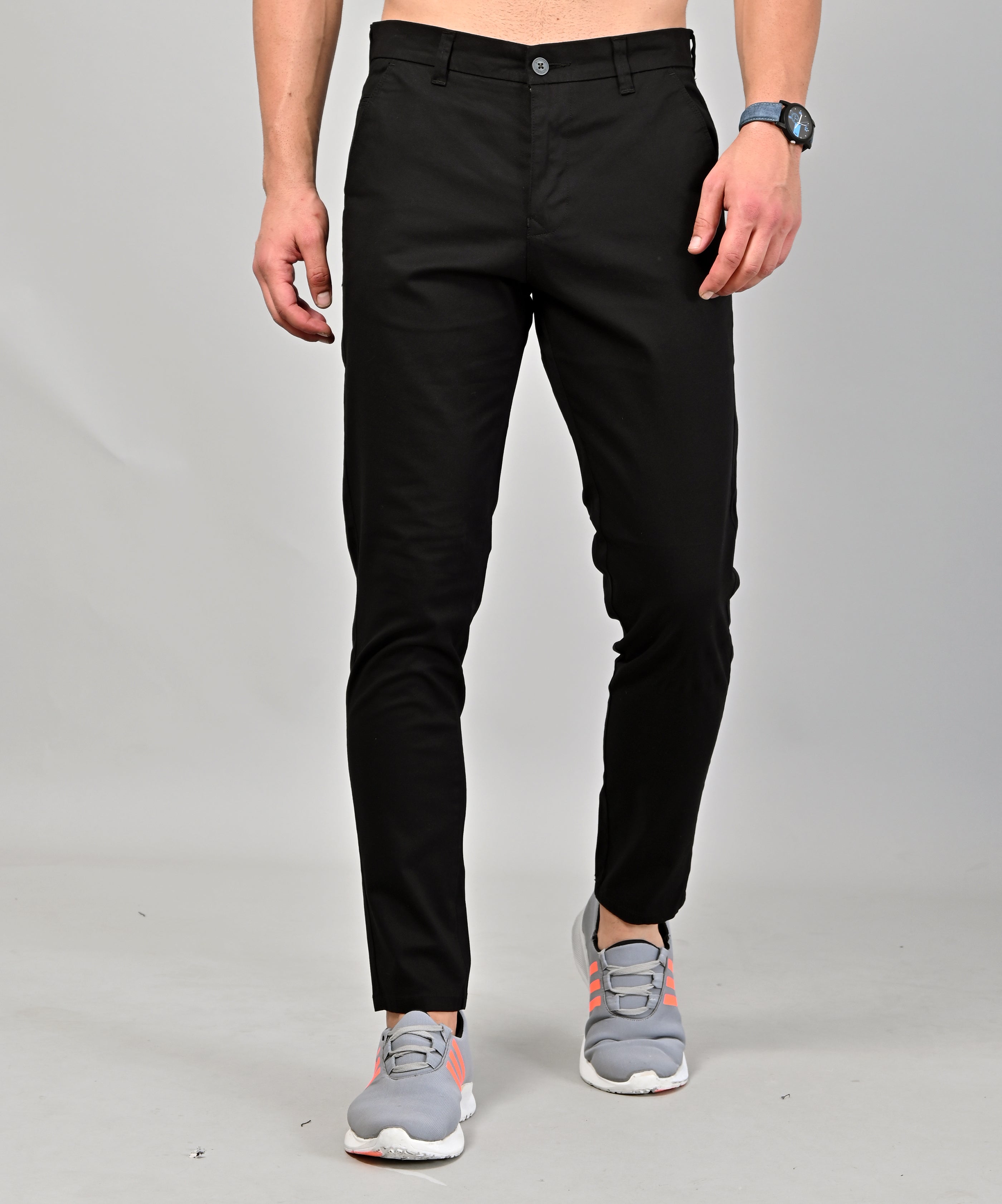 Helsa Cotton Poplin Trouser in Black | FWRD