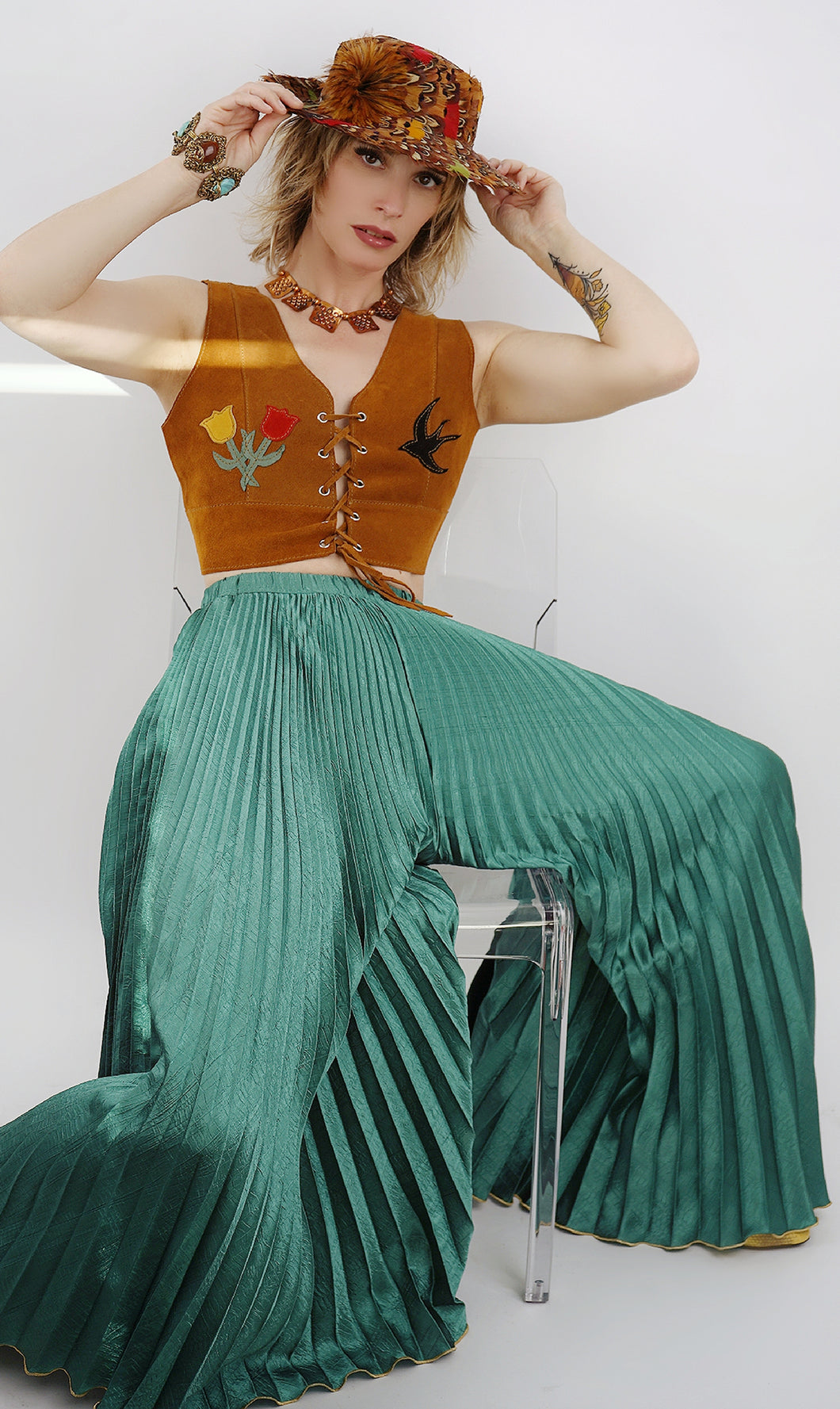 Vintage Jeanne Marc Pleated Palazzo Pant – CAMILLEDESIGN_SF