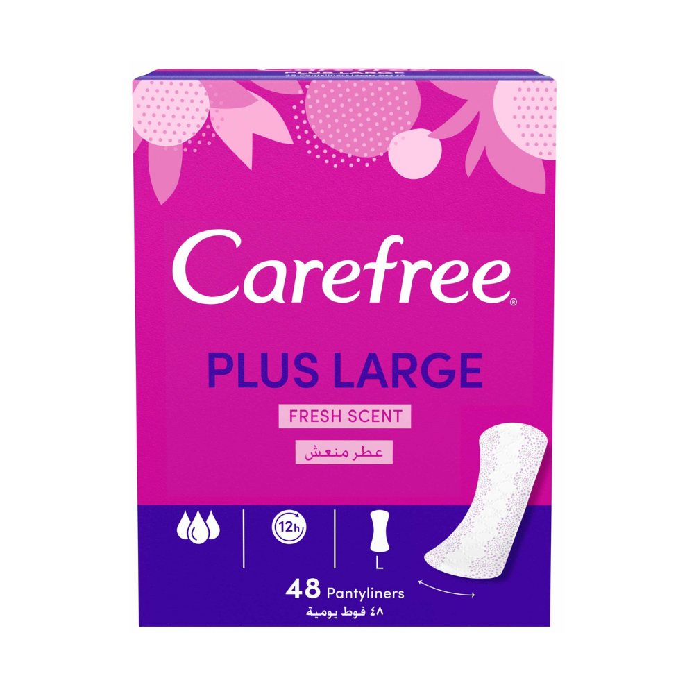 Carefree, Panty Liners, Flexicomfort, Extrafit, Delicate Scent, L - 44 Pcs
