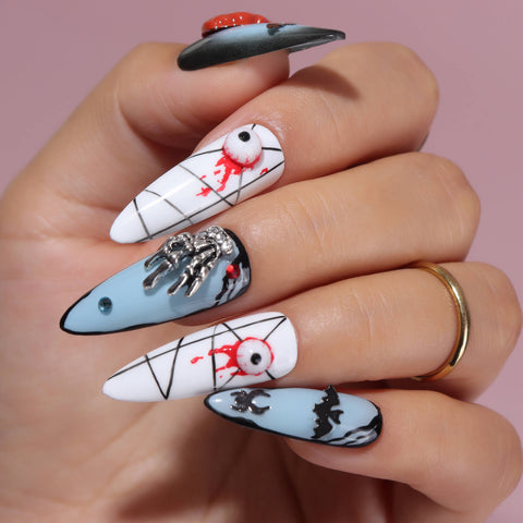 3D-charms-nail-art-for-Halloween