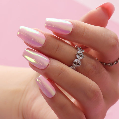 Pink-glazed-donut-nail