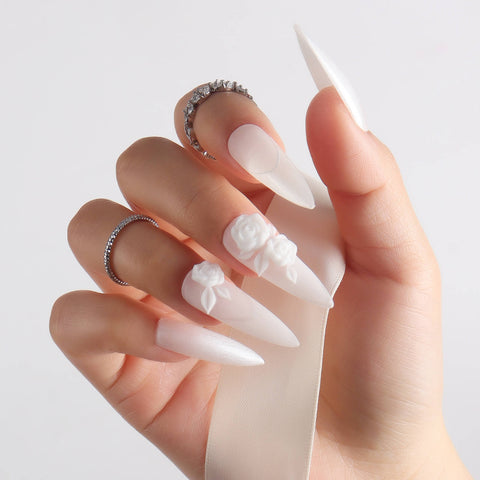 Spring-nail-art-design-white-nail