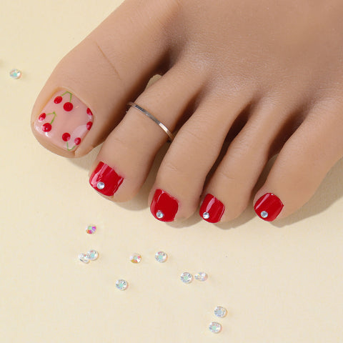 cherry-hand-painting-nail-art-summre-cute-nail-set