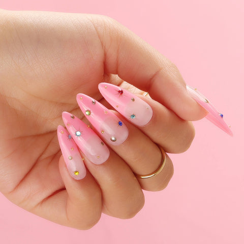 Designer Inspired Nail Stickers-LV - Curves & Sparkle Nail Designs