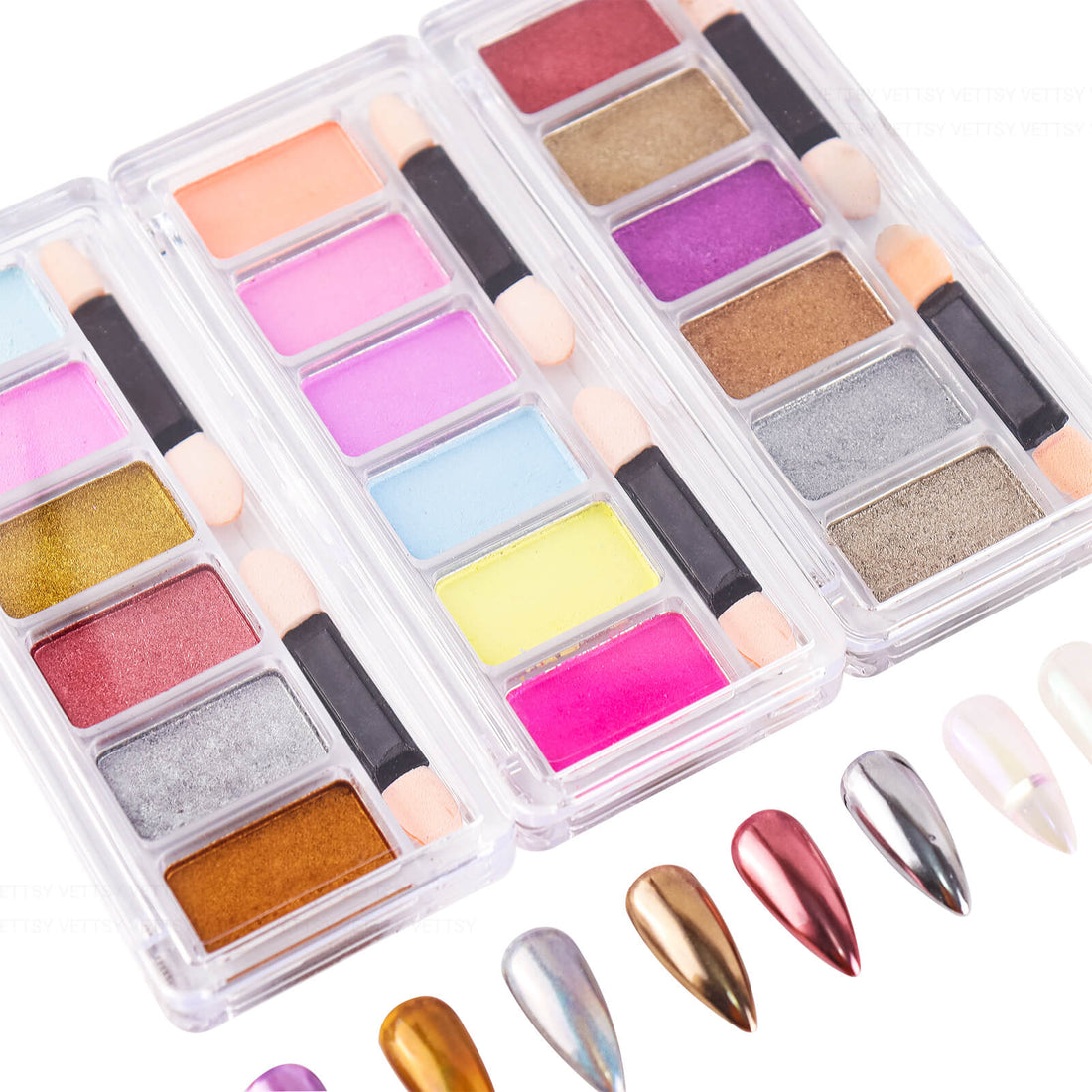 Solid Shimmering Nail Art Watercolor Palette – VARNAIL