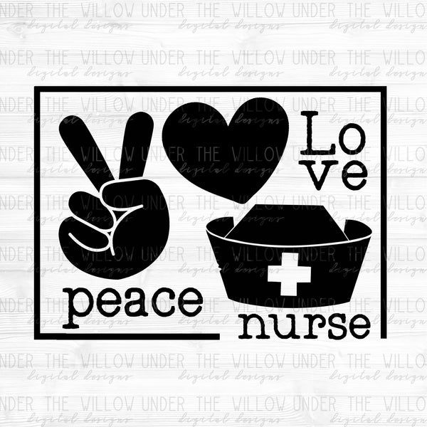 Free Free 247 Peace Love Nursing Svg SVG PNG EPS DXF File