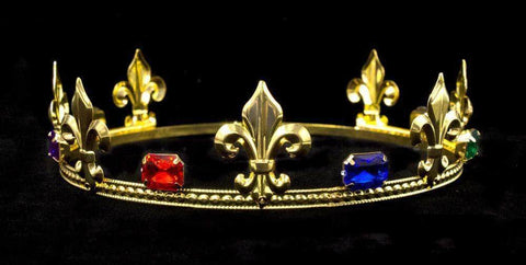 Clear Rhinestone King Crown Brass Knuckle HIP HOP Gold Metal