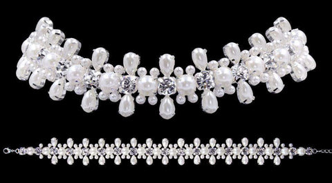 6 Row Adjustable Rhinestone Choker