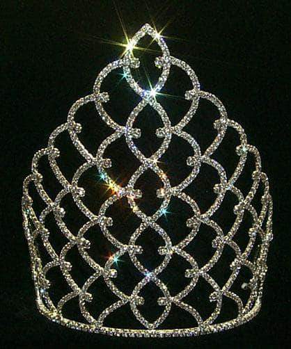 10 Traditional Rhinestone Queen Crown Gold g