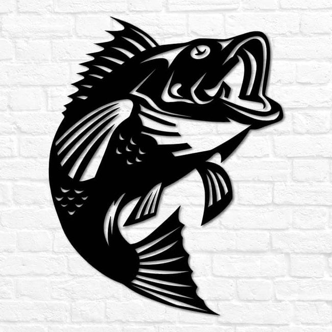 Download Bass Fish Metal Sign Lakeshore Metal Decor