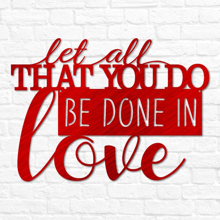 let all that you do be done in love wallet phone case