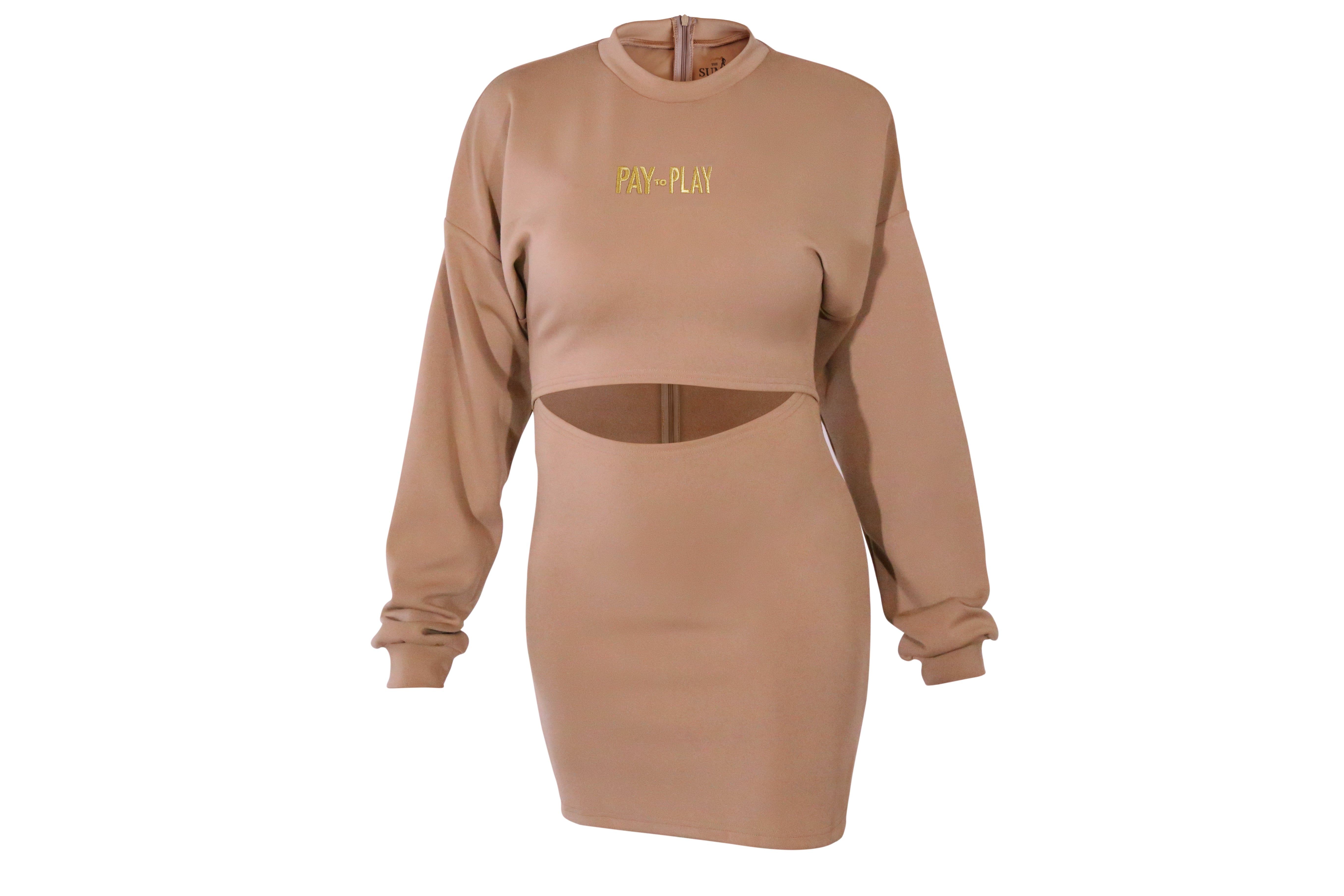 Pay to Play Cutout Sweater Dress