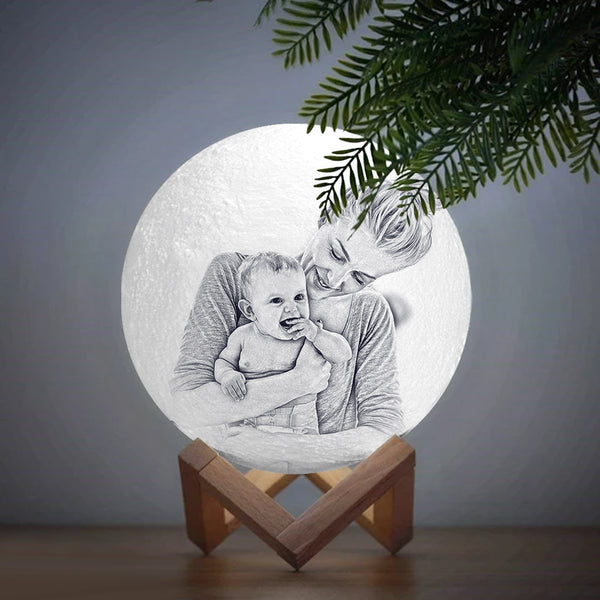 moon lamp with picture engraved