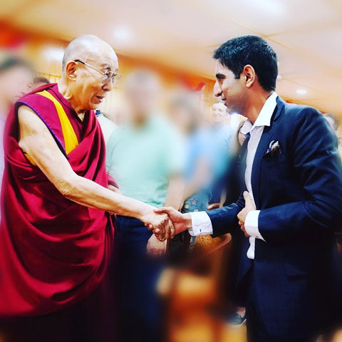 Yogesh Chabria with His Holiness Dalai Lama