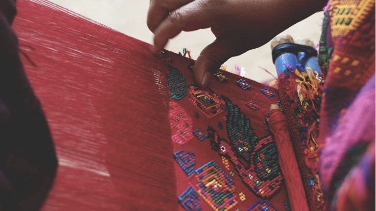 Maya embroidery weaving