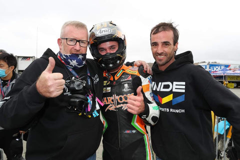 Dustin “The Ghilliman” Apgar with Colin Barton and Dominic Doyle from Bartcon Racing