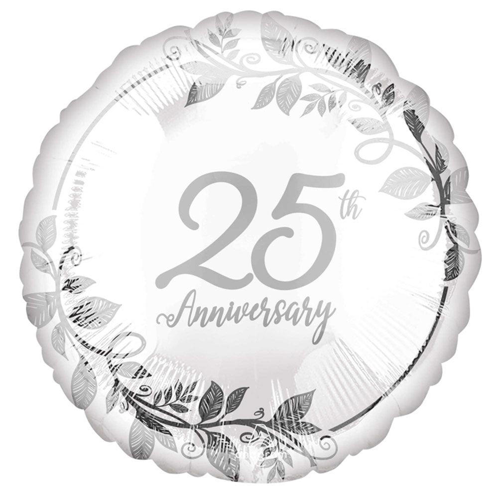 Happy 25th Anniversary Round Foil Balloon NZ | The Party Room