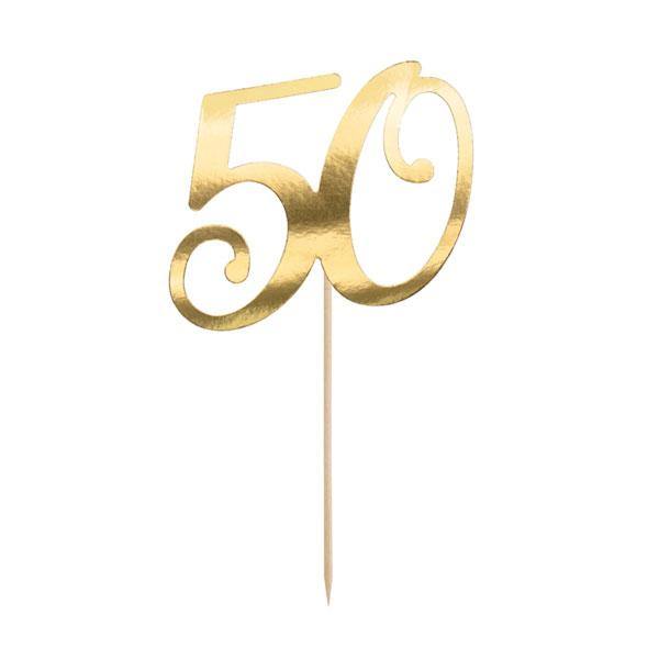 Gold 50th Cake Topper | Party Supplies NZ | The Party Room