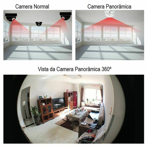 Camera Oculta Lampada Wifi 360º