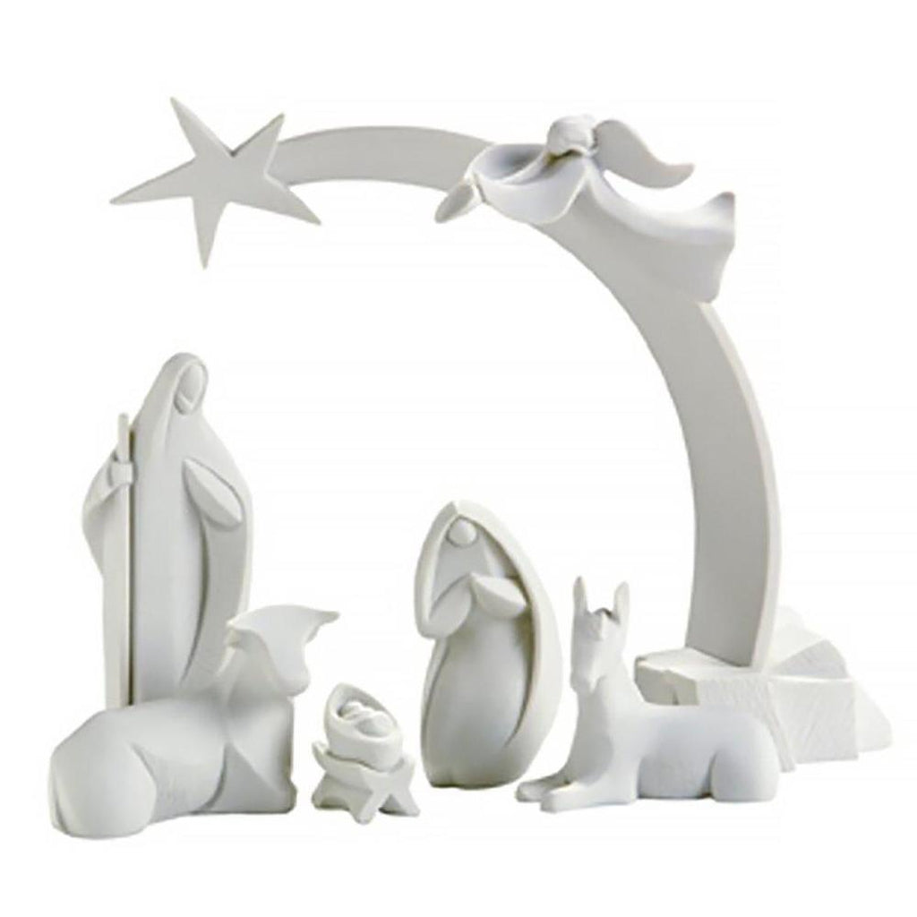 A Nativity Scene Figurine Set From The Nadal Modern Times Collection.