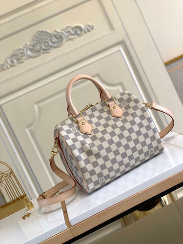 Louis Vuitton Speedy 30 checkerboard White Cloth ref.284476 - Joli Closet