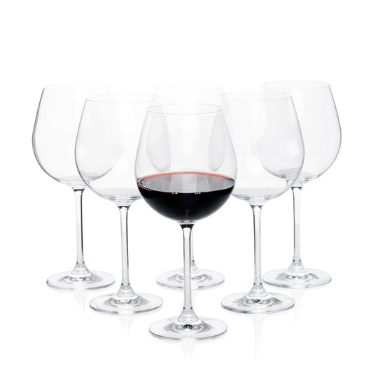 Laser Etched Ultima Modern Bordeaux Glasses Set of 6 - The Wine Kit