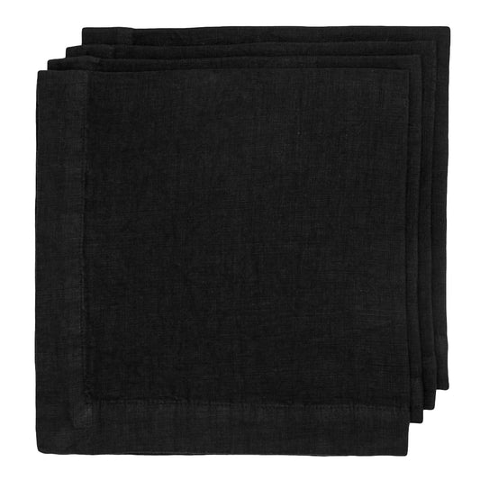 Black Bon Appetit Hand Towels, Set of 2 - Hudson Grace