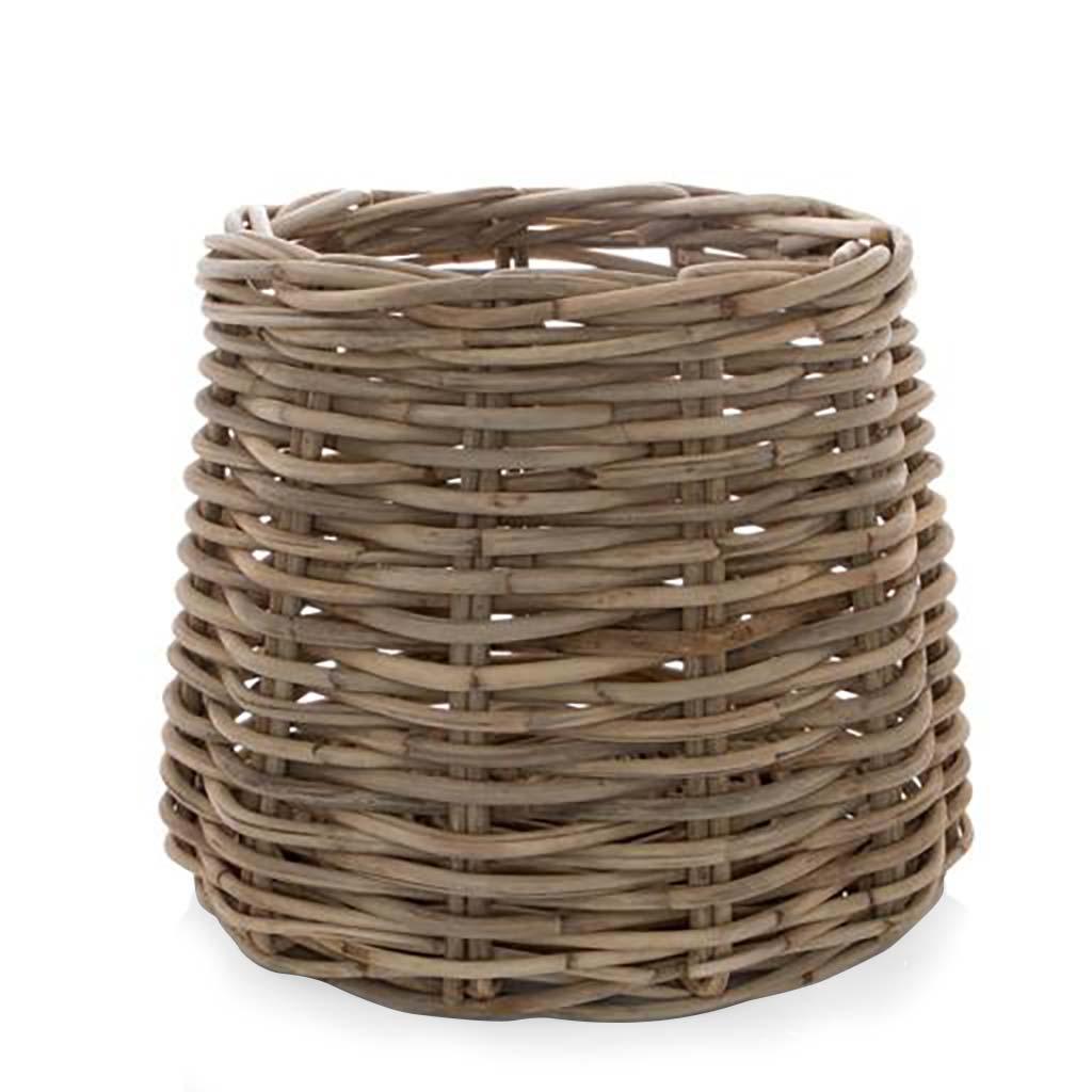 Woven Wood Small Round Basket