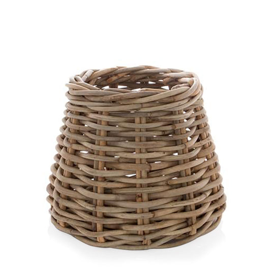 Woven Wood Small Round Basket - Hudson Grace