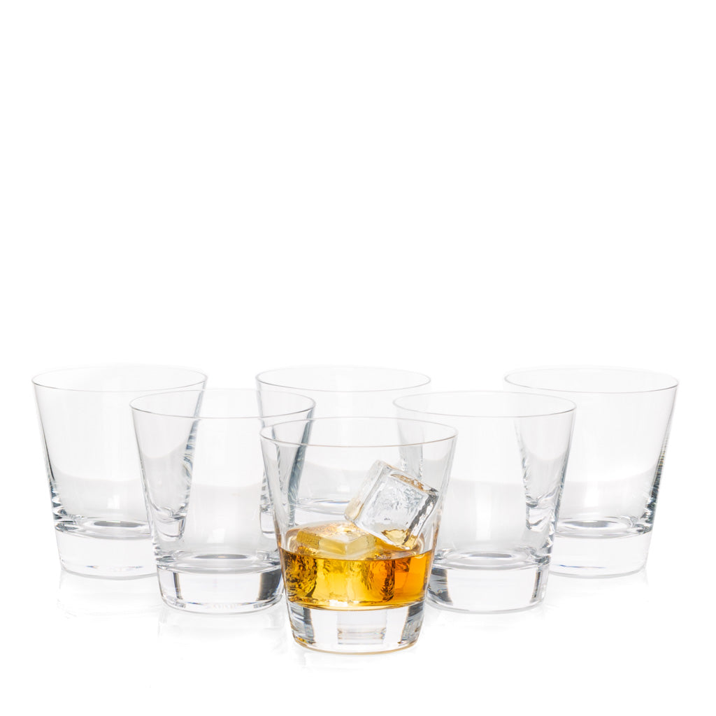 RorAem Whiskey Glasses - Crystal Whiskey Glasses Set of 6 Bourbon