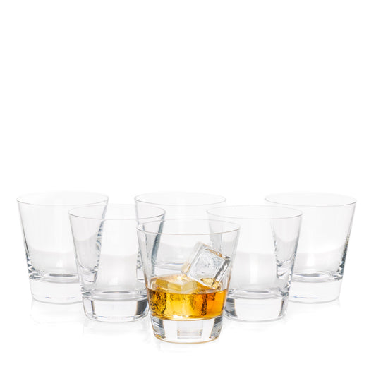 Jacob Scissor-Cut Glass Tumbler, 8 oz. - Hudson Grace