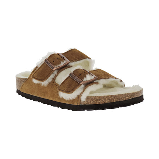 Birkenstock Arizona Soft Footbed Sandal in Taupe Suede at Mar-Lou Shoes N / 44