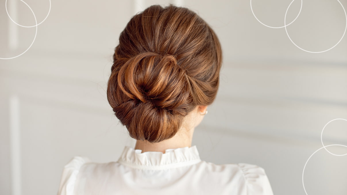 woman with a professional hair bun look