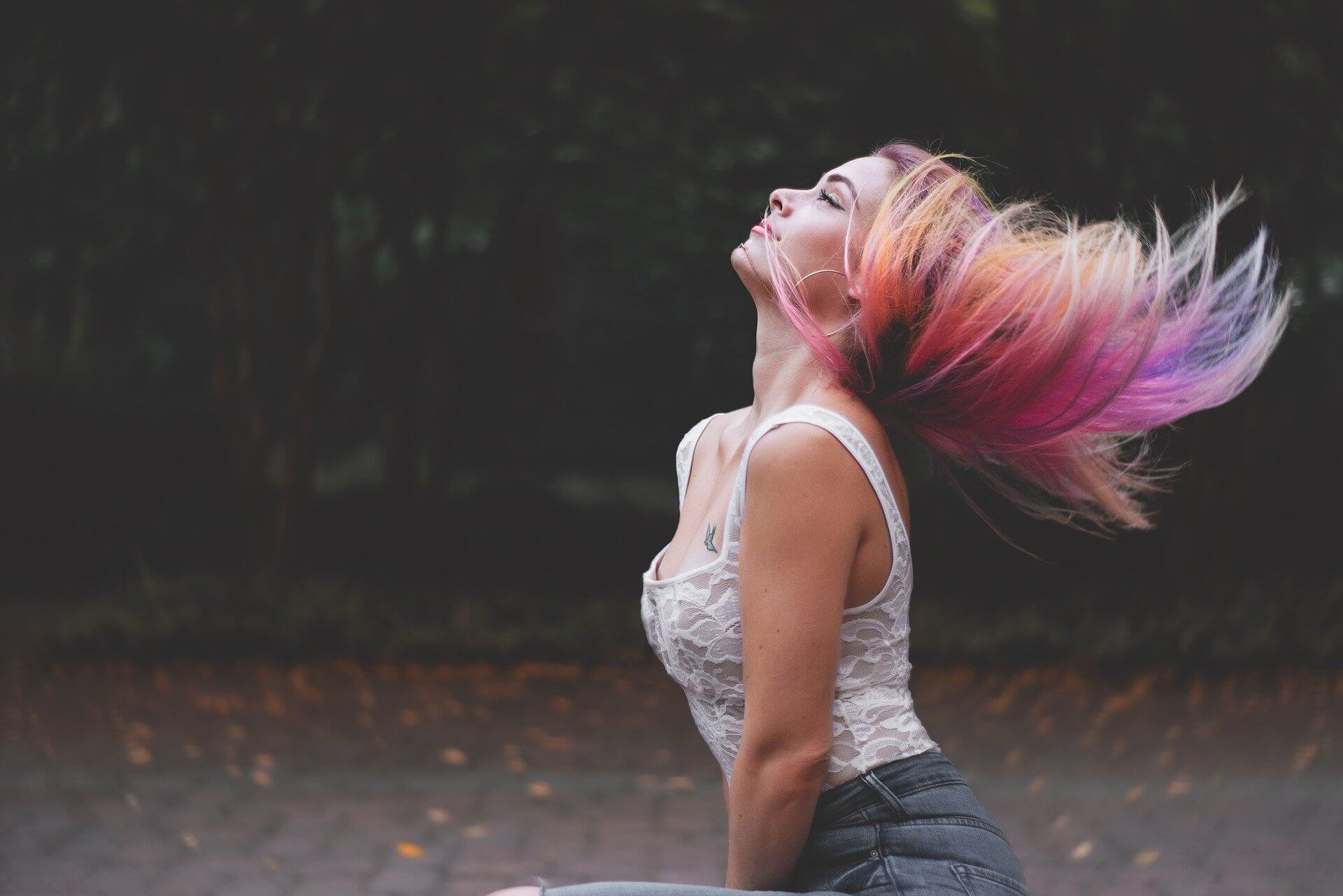 colorful ombre hair extension