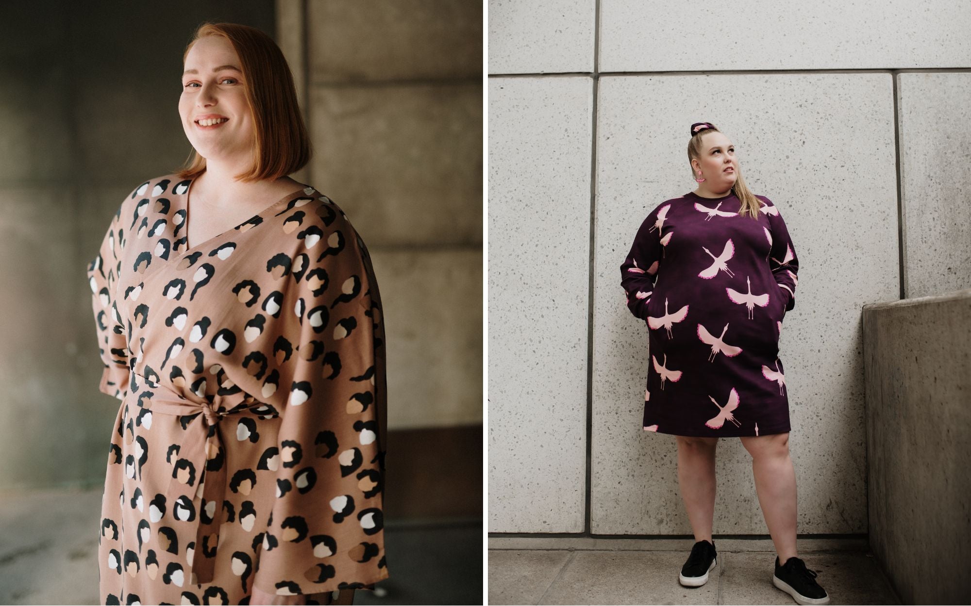 Two women wearing YO ZEN clothes