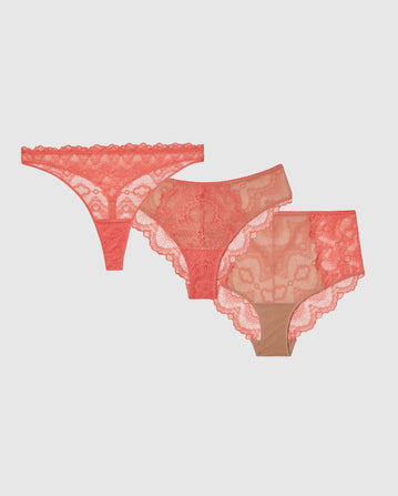 Lace Satin Thong Fiery Red • Panties • Understatement Underwear