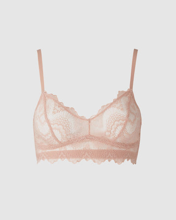 Eco Intimates - Stella Long Line bralette with Lace - Clean + Conscious