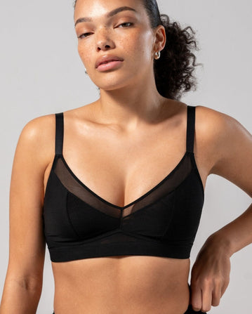 Bralette Gold drops organic cotton and microtulle - ai!culotte lencería  sostenible hecha a mano