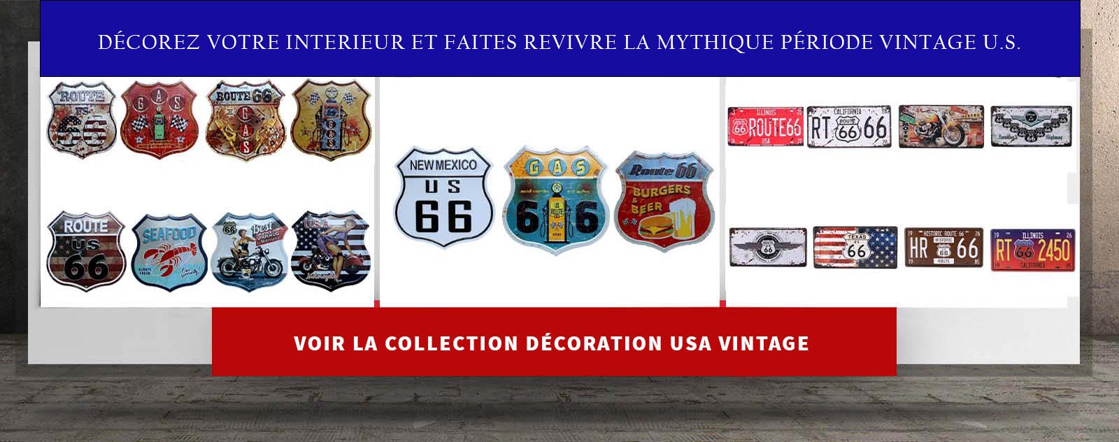 banniere vers collection decoration usa