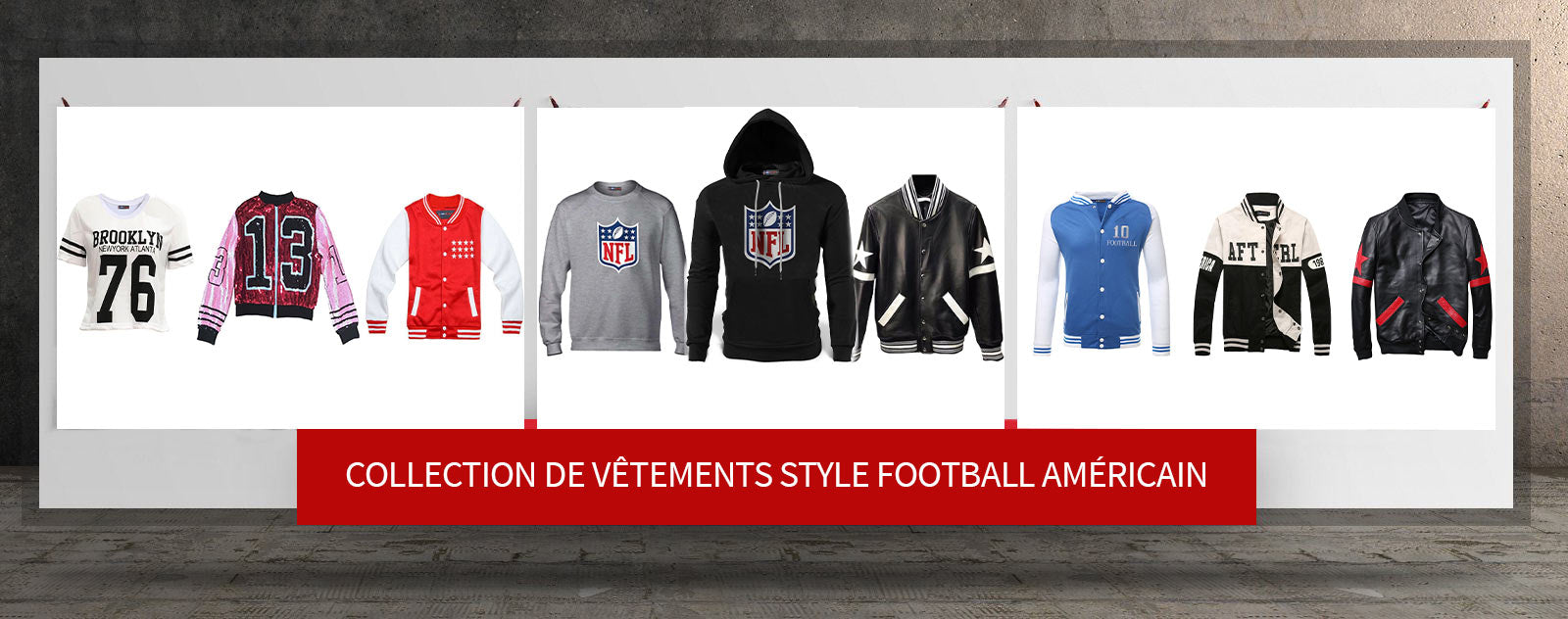 collection vetements style football americain